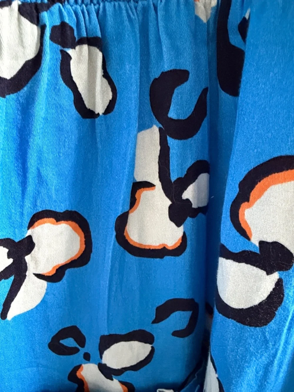 Briton Court NWT Blue Leopard Smocked Tiered Mini Dress Boho XL - Picture 5 of 13